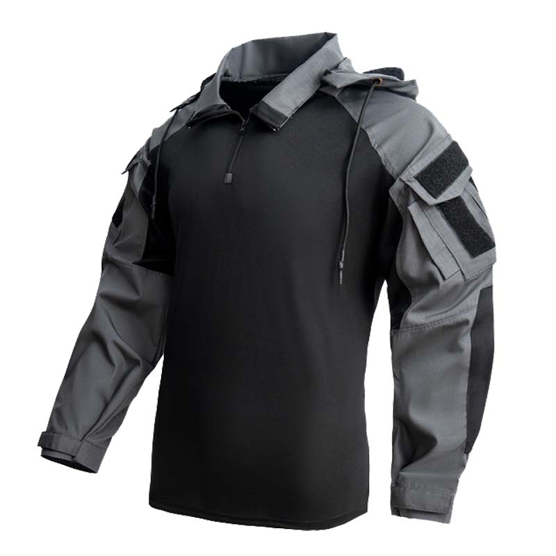 Hunting Outdoor Clothing - كامو القتالية تي شيرت مقنعين الرجال