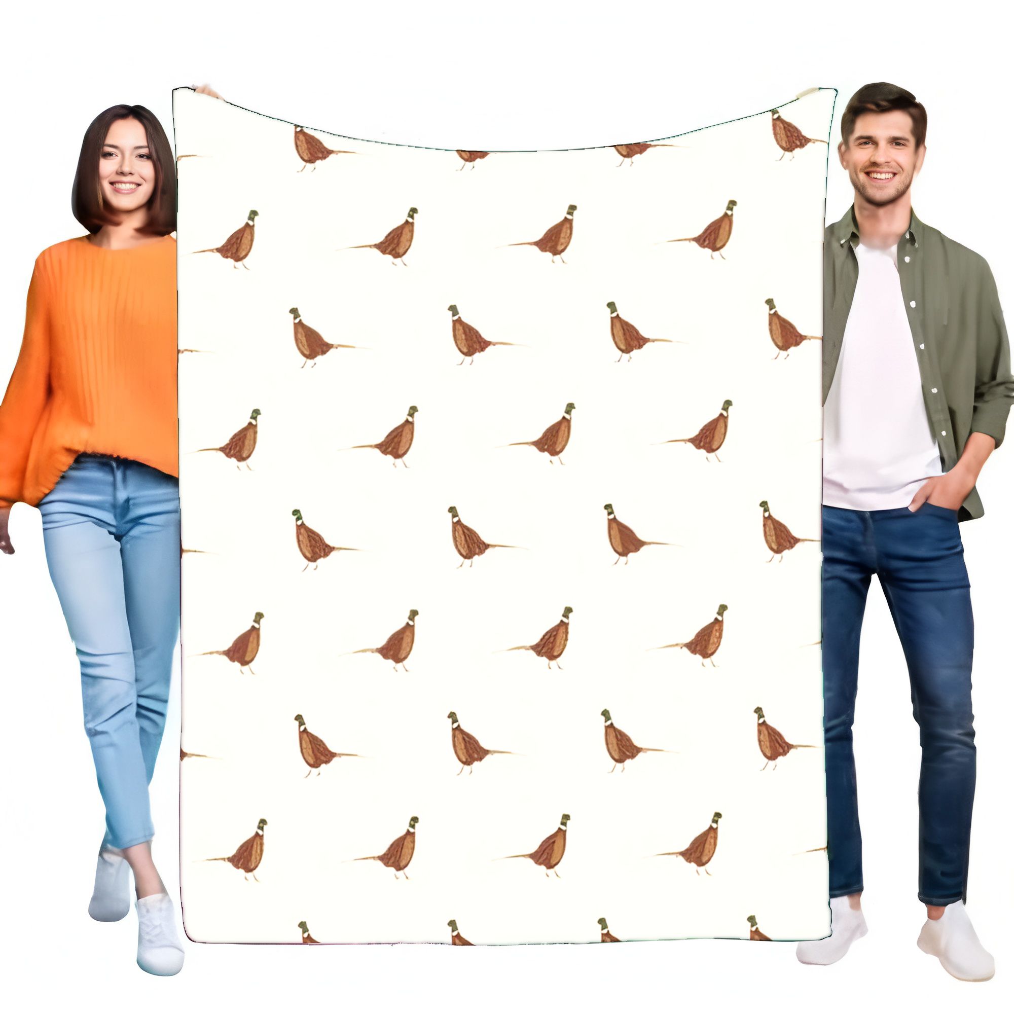 Outdoor Hunting Blanket - ريفي الدراج الطيور طباعة الفانيلا بطانية