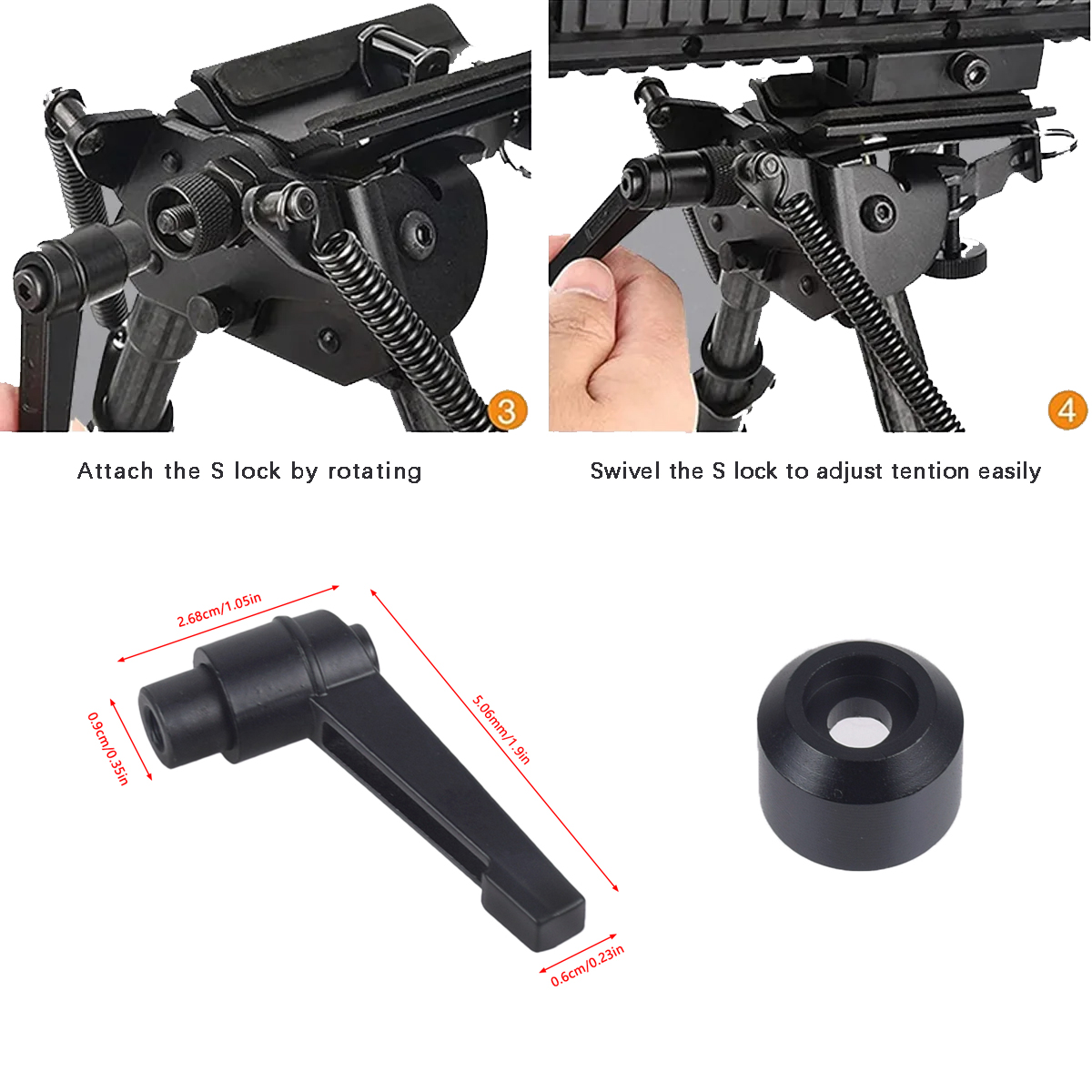 Bipod Rifle Mount - التكتيكية سريعة ضبط قطب هاريس Bipod