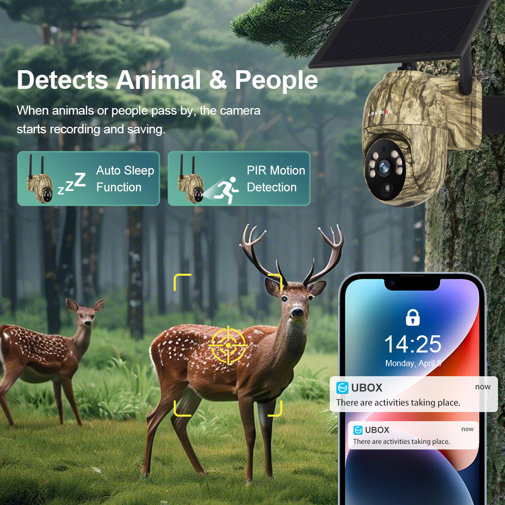 LS VISION-كاميرا أمان شمسية خا - مراجعة Outdoor Hunting Camera Wireless وسعره