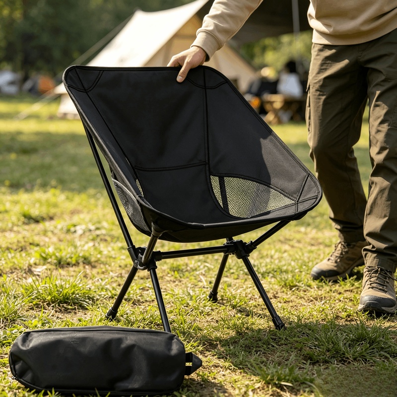 كرسي تخييم محمول خفيف الوزن قا - مراجعة Outdoor Hunting Chair وسعره