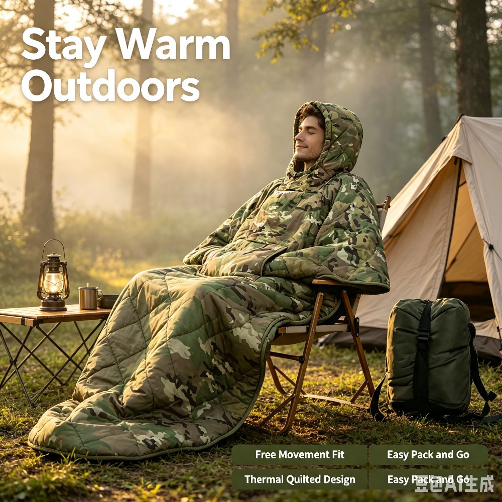بطانية كامو مقاومة للماء وعازل - مراجعة Outdoor Hunting Blanket وسعره