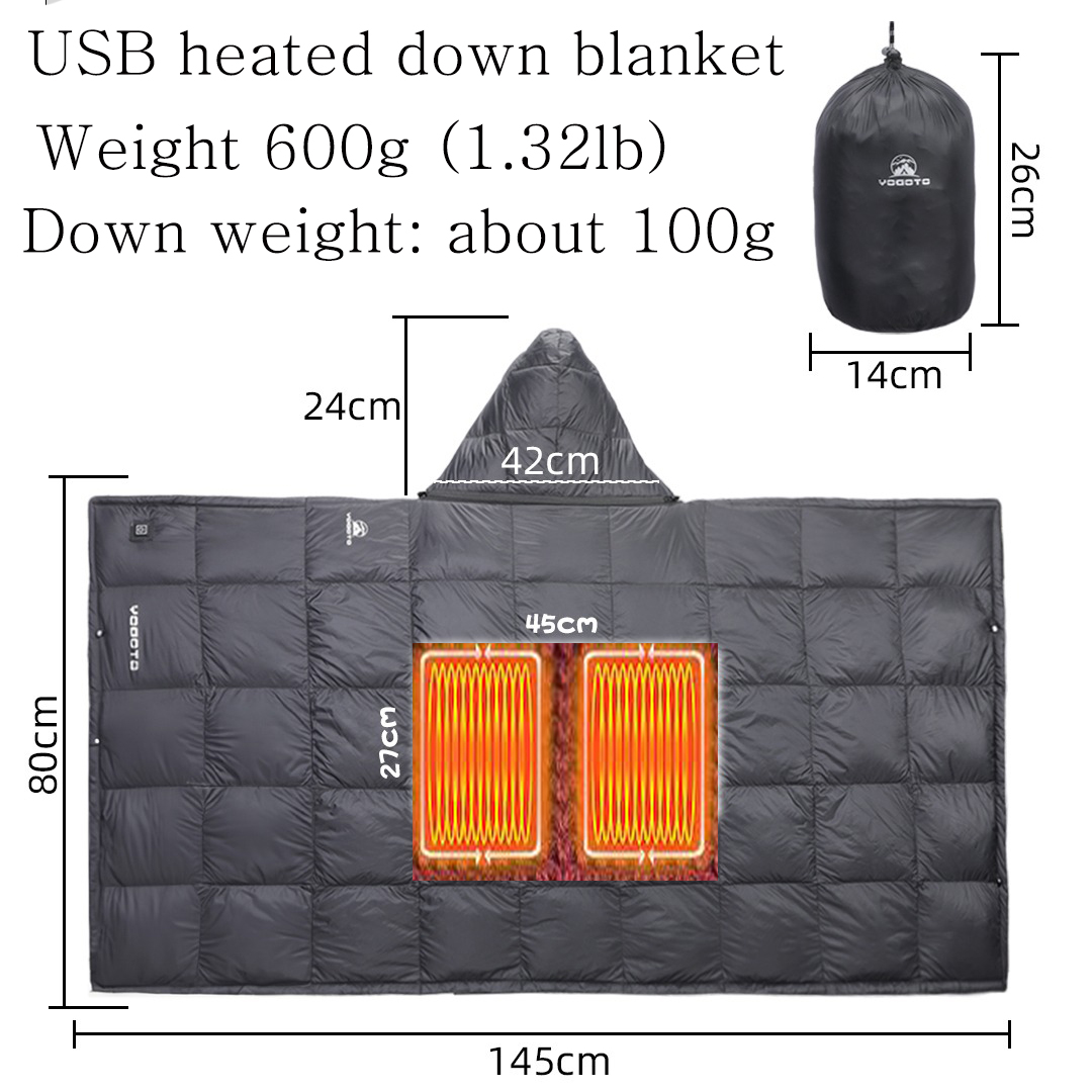 بطانية تدفئة USB قابلة للارتدا - مراجعة Outdoor Hunting Blanket وسعره