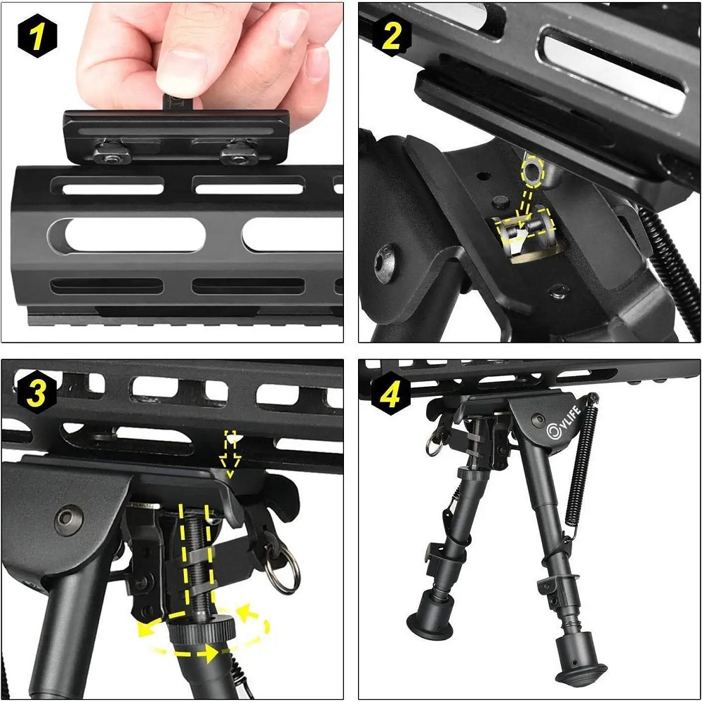 محول حامل تكتيكي منخفض الارتفا - مراجعة Bipod Rifle Mount وسعره