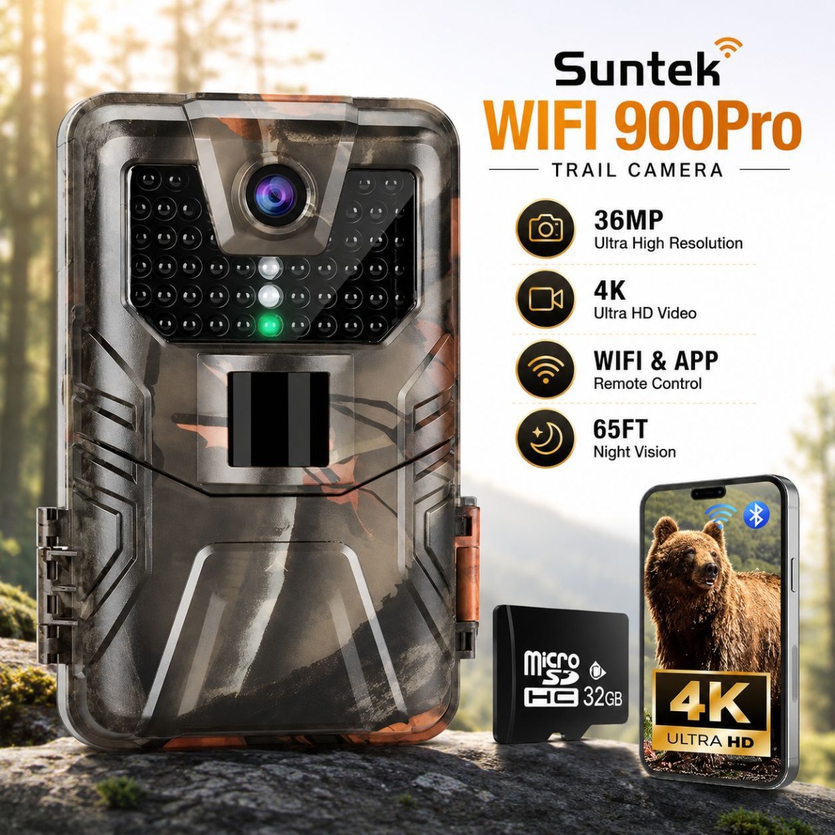 كاميرا صيد خارجية بدقة 4K مع و - مراجعة Outdoor Hunting Camera Wireless وسعره