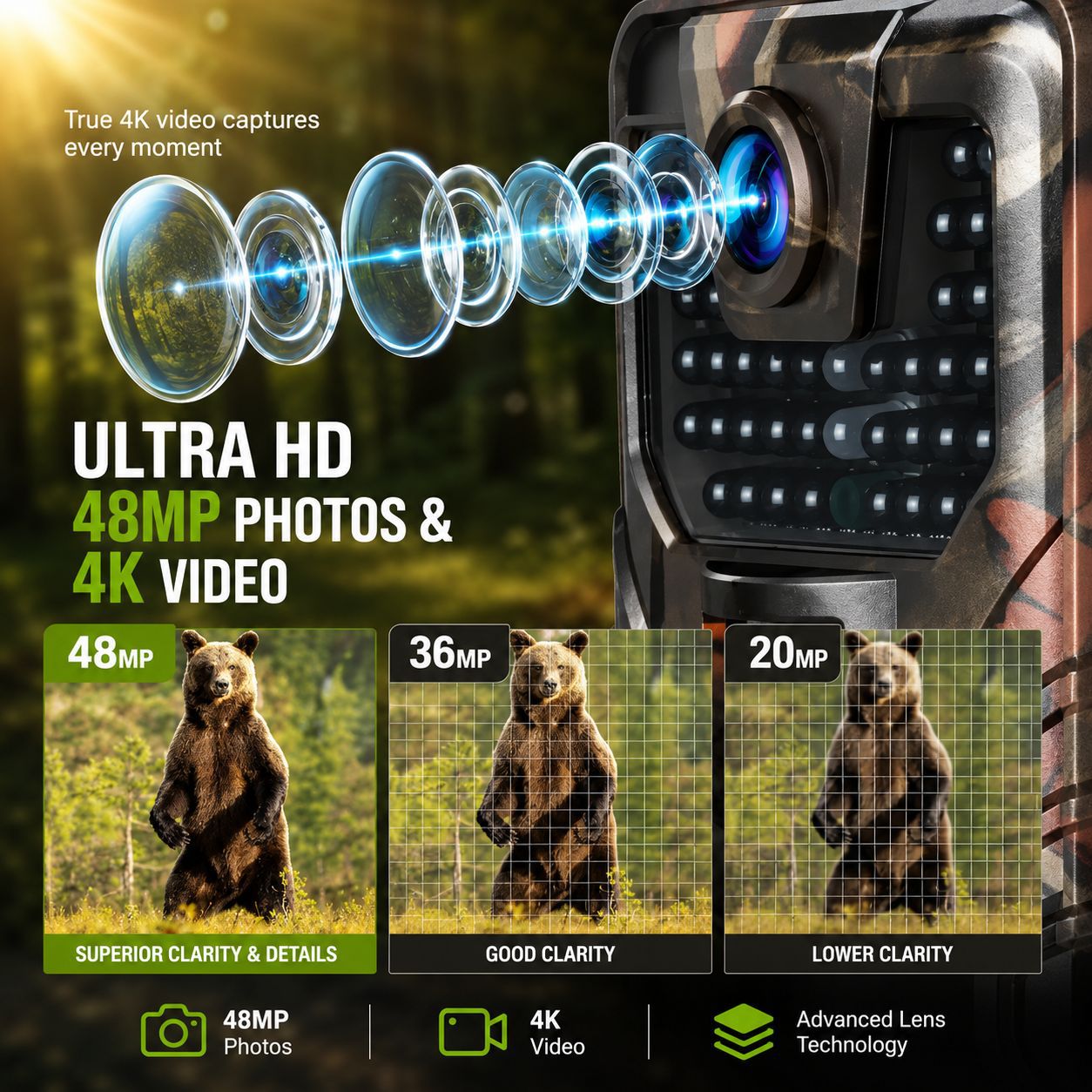 كاميرا صيد خارجية بدقة 4K مع و - مراجعة Outdoor Hunting Camera Wireless وسعره